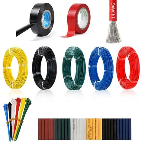 14 AWG Silicone Flexible Wire Cable Kit 400 Strands Tinned Copper (1/4)