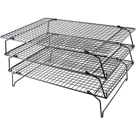 1 Grille De Refroidissement 3 Niveaux, Antiadhésive, Pliable, Pour Gâteaux Et Biscuits, Cuisine (1/5)