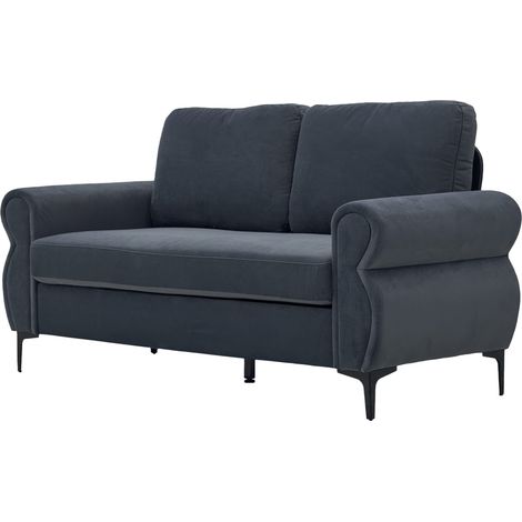 Canapé compact avec structure métal-bois, assise ergonomique et pieds métalliques de 15 cm (1/5)