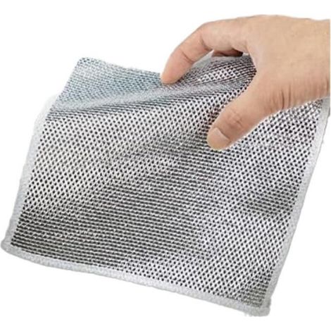 Chiffon Microfibre - Sans Rayure - Pour Vaisselle Evier Comptoir Cuisine - 20x20 Cm - 10 Pièces (1/4)