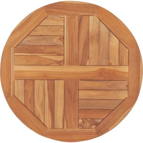 Tischplatte Massivholz Teak Rund 2,5 cm 60 cm vidaXL