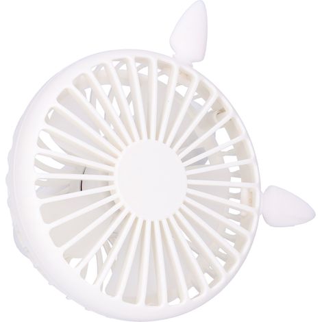 Ventilateur portable rotatif à 180 degrés, mini ventilateur de refroidissement électrique rechargeable par USB, blanc (1/5)