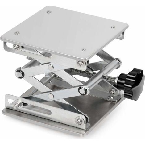Table Élévatrice de Laboratoire, Table de Levage Plate-Forme de Laboratoire en Acier Inoxydable, 150 x 150mm (1/5)