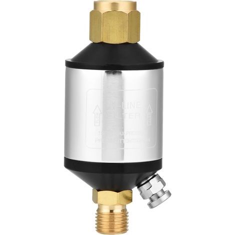 Filtre Séparateur Eau/Huile pour Pistolet de Peinture et Outils Pneumatiques, Entrée/Sortie 1/4" NPT (1/5)