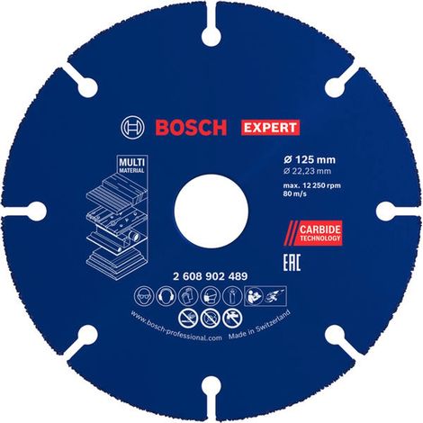 Bosch Professional Bosch EXPERT Carbide Multi Wheel Trennscheibe, 125 mm, 22,23 mm (1/5)