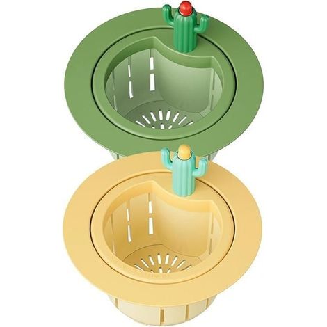 2 piezas de colador de fregadero Cactus, colador de desagüe para fregadero de cocina Cactus con espaciador ampliado, cesta de desagüe (1/5)