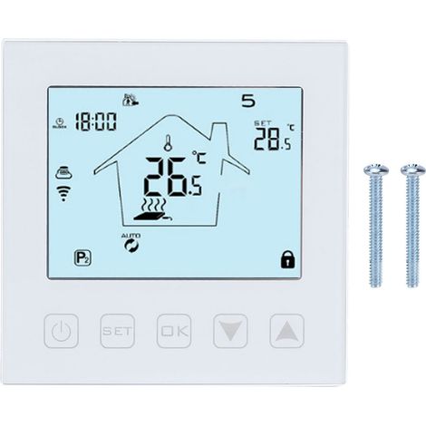 1 Thermostat Wi-Fi écran tactile LCD compatible Google Voice chauffage au sol AC90-240V maison
