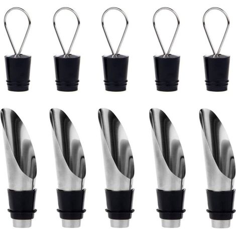 Packs of 2-in-1 Stainless Steel Bottles with Pourer and Venting Can with Cap - Bottle and Winery Gift Set MUMU (1/4)