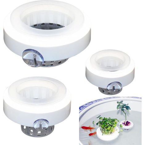 Panier Flottant Aquarium Plant Holder Jardinière Pot Pot de Fleurs Aquatiques pour bassins Floating Plant Island Panier Flottant pour d'étang Pot de Fleurs Flottant Réutilisable (A) (1/5)