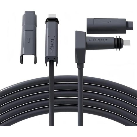 Câble Starlink SPX 75FT/23 Kit satellite rectangulaire V2 Câble de remplacement, extension avec embout anti-poussière Accessoires Starlink Gris étanche VITESSES JUSQU'À 1200 Mbps (1/5)