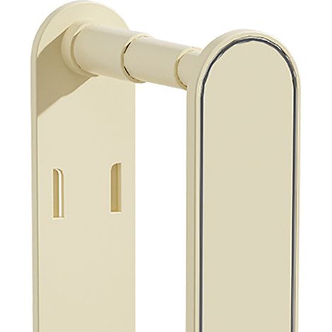 Solution de rangement extensible pour vêtements, sans perçage, portant mural pour balcon, étagère de rangement multifonctionnelle, blanc crème. (1/5)