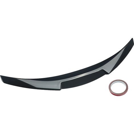 Spoiler, material ABS, fácil instalación, negro brillante. (1/2)