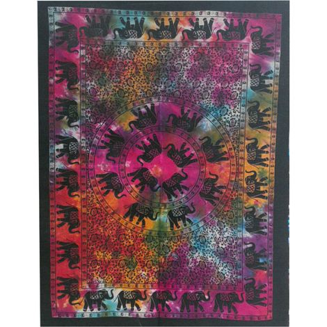 Décoration murale en coton - Mandala Éléphant- Vendu par 1 (1/3)