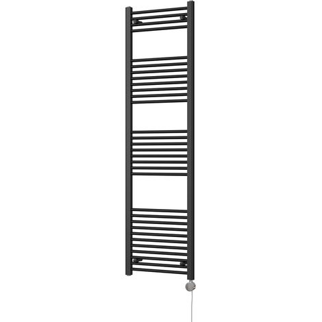 Zennor - Black Electric Towel Rail H1800mm x W500mm Straight 700w Thermostatic (1/3)