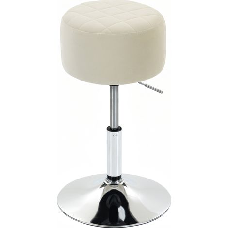 HOMCOM Bar Stool Adjustable Swivel 1 Piece, Beige (1/5)