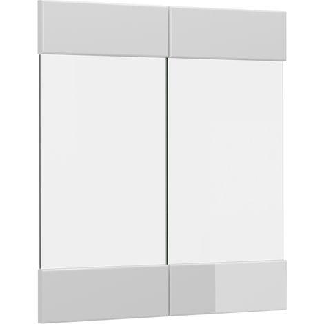 Façade de cuisine R-Line, Blanc Haute brillance, 59.2x59cm façade de meuble pour meuble mural vitré, Vicco (1/5)