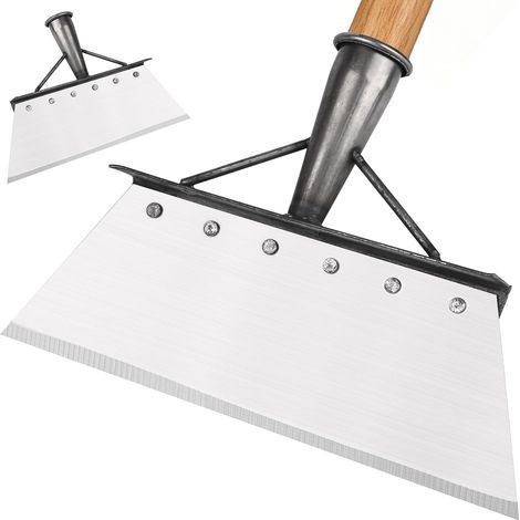Pelle de Nettoyage multifonctionnelle en Acier au manganèse - Grande Pelle de Jardin Plate de 30 cm - pour enlever Les Mauvaises Herbes et la Mousse, Le dégivrage et la Neige - Outil de (1/5)