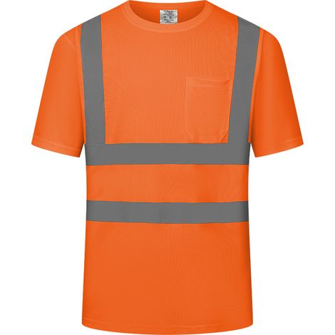 T-shirt haute visibilité Toivize, gilet de sécurité réfléchissant, chemise à manches courtes respirante et légère, tailleXL