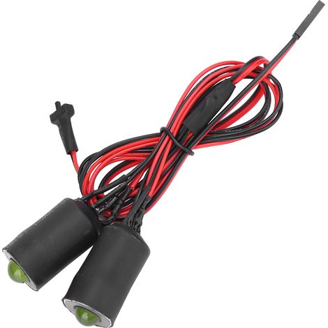 Phare avant général 17 mm pour voiture télécommandée RC 1/10, éclairage LED, accessoire de modification DIY, vert et blanc (1/5)