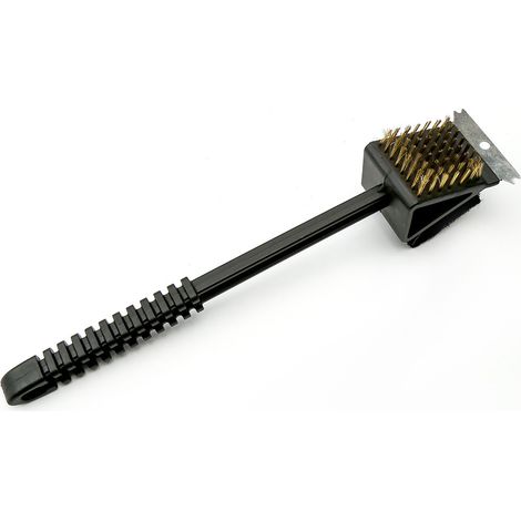 Accessoires pour grillades extérieures Filet pour grillades, Brosse de nettoyage triangulaire, Brosse de nettoyage triangulaire pour grillades (1/2)