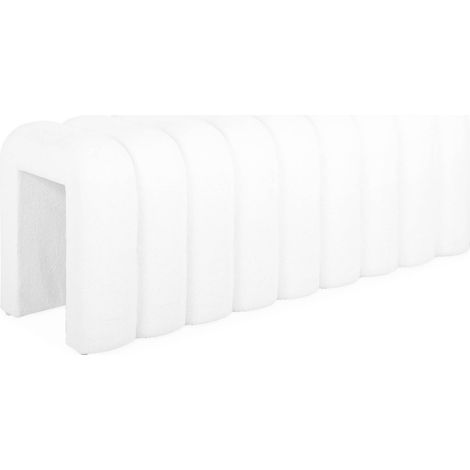 Banc. bout de lit blanc contemporain en tissu (1/5)