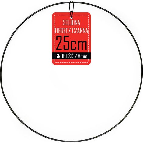 Aro metálico para corona - negro - 25 cm (1/3)