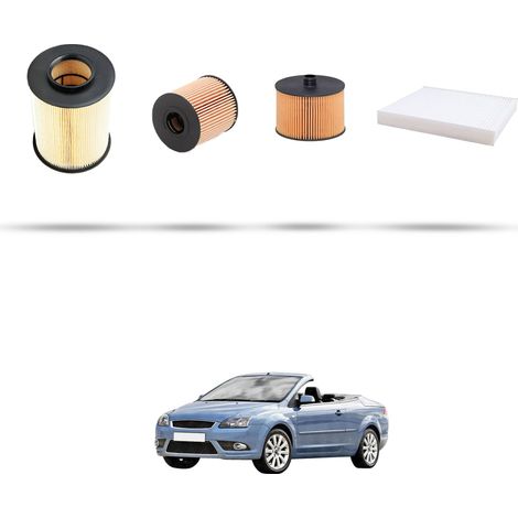 Kit tagliando 4 filtri compatibile con Ford Focus Cabriolet 2.0 Tdci 100kw dal 2006 (1/5)