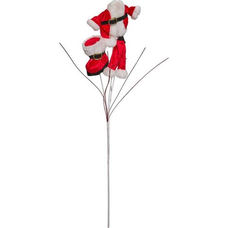 Dekorativer Zweig mit Weihnachtsmann-Kleidung, Höhe 75 cm - Feeric lights & christmas (1/2)