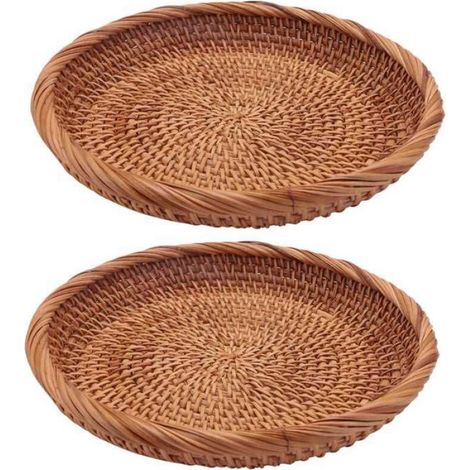 TisséS en Rotin, Panier à Pain PréSentoir Plateau à Gâteau Aux Fruits, pour CléS, Portefeuille, TéLéPhone Portable (7,5 Pouces) (1/4)