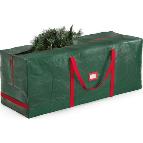 Sac de rangement pour sapin Noël Convient aux sapins artificiels 7 5 pieds imperméable 2,3 m Plastique Vert (1/4)