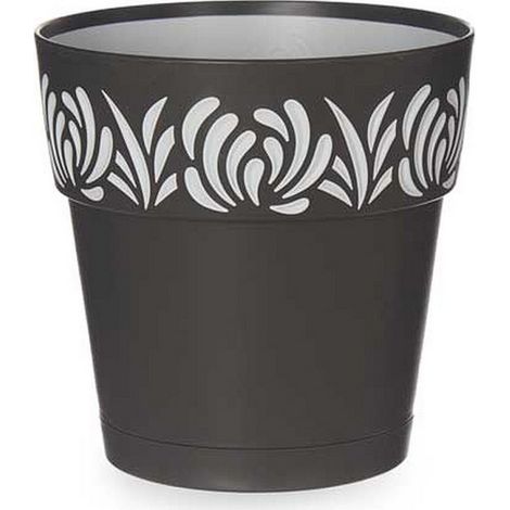 Pot auto-arrosant Gaia Anthracite Plastique (15 x 15 x 15 cm) (1/2)