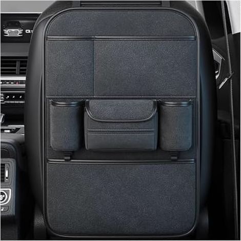 Car Organizers for Ford Ranger Double Cabin 2022-2025, Multifunctional Car Rear Seat Organizer, Child Car Seat Protector, Car Travel Accessories (Quality Black, One Storage (1/5)