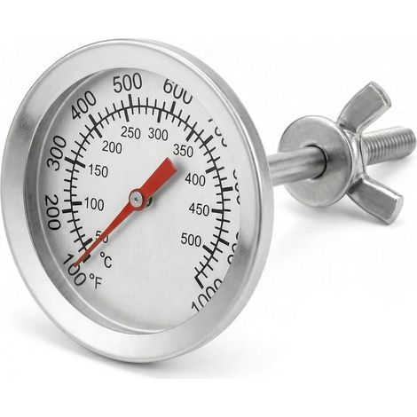 Thermomètre Pour Barbecue, Thermomètre À Gril En Acier Inoxydable, Cadran De 5cm, 0 à +500 °C (1/5)