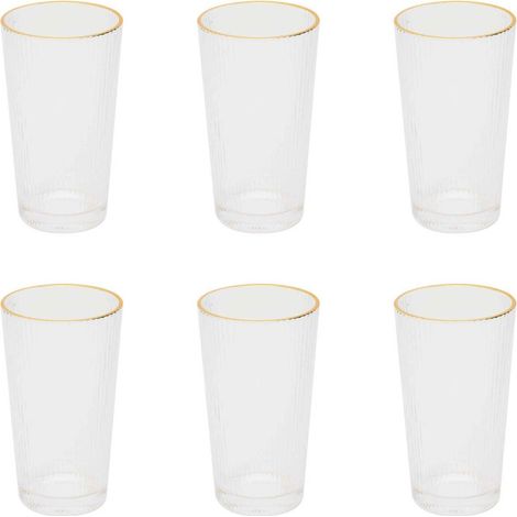 Lot de 6 Verres Design "Liseré" 40cl Transparent (1/4)
