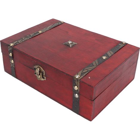 Coffret Rangement Bois Huile Essentielle Cosmétique Rectangulaire Vintage Boîte DIY Artisanat Organiseur pour Salon Beauté Maison (1/5)