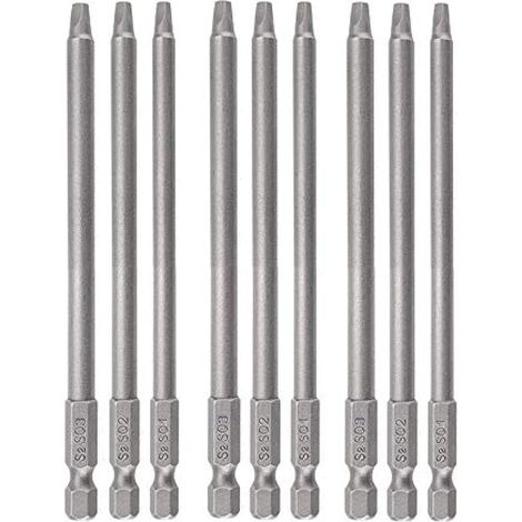 Lot de 3 embouts magnétiques carrés 100mm 1/4" SQ1 SQ2 SQ3 (1/5)