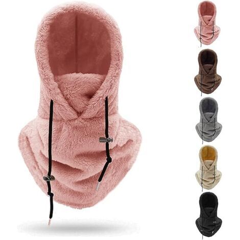 Masque de ski à capuche Sherpa, cagoule polaire coupe-vent pour l'hiver (1/5)