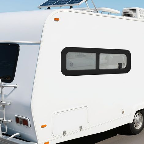 80 x 27cm Wohnmobil Fenster Gehärtetes Glas Camperfenster Hohequalität Wohnmobilfenster Modern Wohnwagenfenster Rechteckig Schiebefenster RV Ausstellfenster für Wohnmobile, Anhänger (1/5)