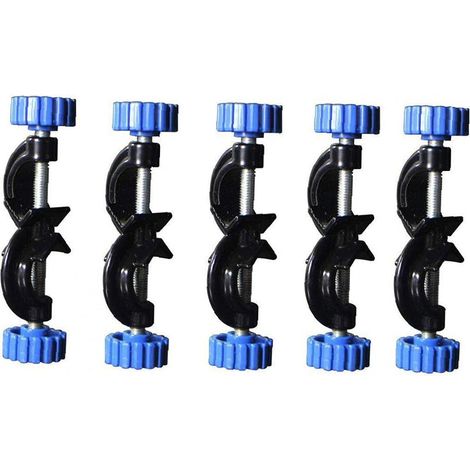 Support de Pince Réglable - Étau à Vis pour Tige de Support 20 mm - Accessoire de Laboratoire en Alliage d'Aluminium - Lot de 5 (1/5)