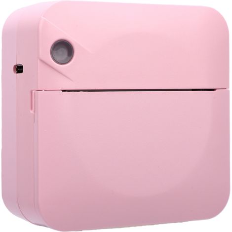 Mini imprimante thermique Bluetooth sans encre, portable et étiqueteuse de poche avec application pour photos et notes (rose). (1/5)