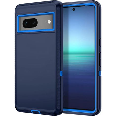 (Bleu foncé, Google Pixel 8a) Coque de téléphone 3-en-1 Ott ultra-résistante de qualité militaire, antichoc (1/5)