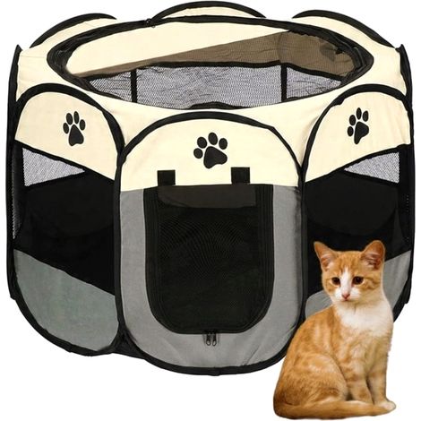 Parque infantil plegable y ligero para perros, gatos, conejos y cachorros cama para animales XL.