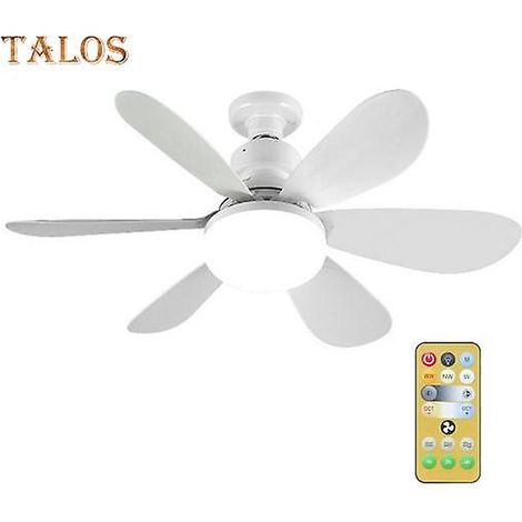 Ventilateur de plafond avec éclairage LED 2 en 1, intensité variable (3 températures de couleur), haute luminosité, installation facile, télécommande.