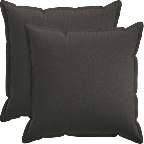Housse de coussin 2 pcs HOUTEN Gris foncé 80 x 80 cm vidaXL