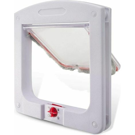 Chatière pour chats chiens petite chatière porte à puce électronique 4 voies verrouillable facile à installer (1/5)