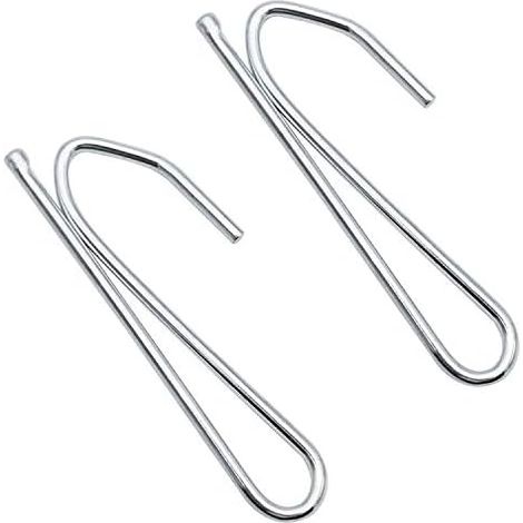 CSPARKV 50 Stück Metall-Vorhanghaken, Haken aus Edelstahl, Vorhangkrallen, dicke Vorhanghaken für Plissee-Vorhänge und schwere Türvorhänge (1/5)