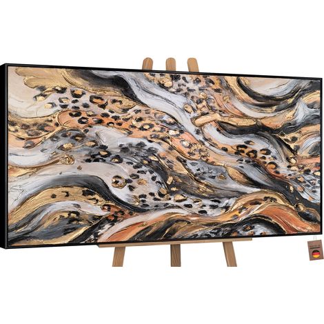 Gemälde Wilde Energie II Rahmen Schwarz 120x60 cm (1/5)