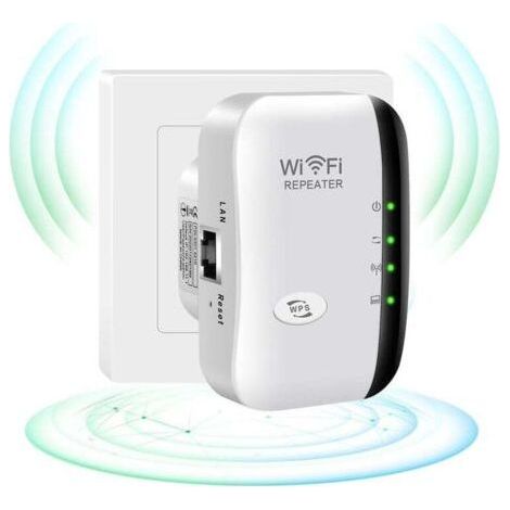 Amplificateur WiFi, Amplificateur Internet sans fil 2,4 G pour la Maison 300 Mbps Super boost Répéteur de Portée Wi-Fi Répéteur d'Amplificateur de signal WLAN, Configuration et couverture faciles,OUYL (1/5)