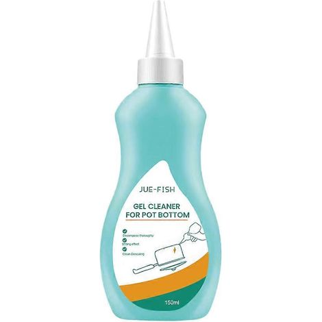 Détergent pour taches d'huile tenaces, taches de brûlé, détartrant pour casseroles en acier inoxydable, nettoyant pour fond de casseroles en acier inoxydable, 150 ml (1/5)