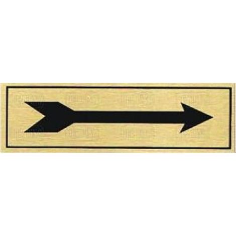 DUVER placa aluminio oro 150x45 flecha , 0UNIDADES , DUVER placa aluminio oro 150x45 flecha , 0UNIDADES